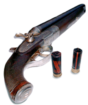 Fusil de chasse à cannons sciés 